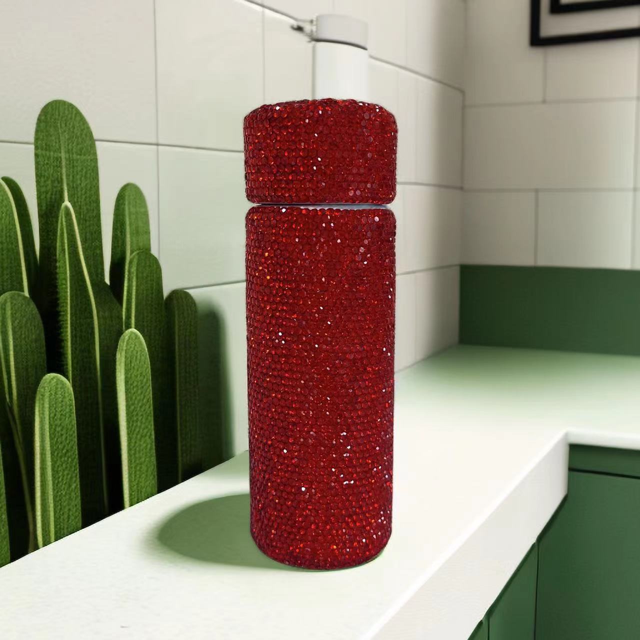 Wholesale 304 stainless steel mini diamond straight cup pocket thermos cup portable and compact